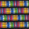 Crayons Cotton Fabric Black Remnant