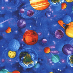 Space Fabric Blue Planets Remnant 95cm