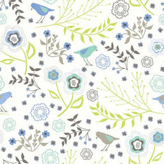 Flyaway Flowers & Birds  Cotton Fabric