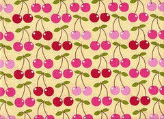 Cherries Fruit Fabric - Timeless Treasures Remnant