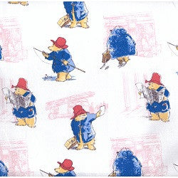 Paddington Bear Fabric Toile in Marina Pink