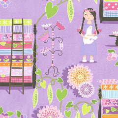 Princess and the Pea Cotton Fabric Remnant