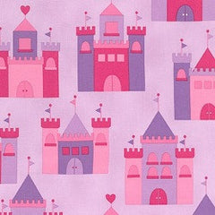 Princess Life Pink Castle  Fabric