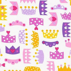 Princess Life Crown Cotton Fabric