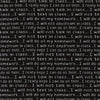 School Fabric Lines Cotton Fabric Black 1/2 Mtr