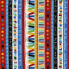 School Fabric Stationery Cotton Black 1/2 Mtr