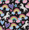 Glitter Unicorns & Rainbows Fabric for Children