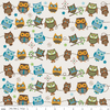 Owl Fabric Hooty Hoot Returns Cream - Remnant