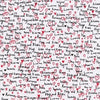 Hearts & Words Fabric Cotton 1/2 Metre