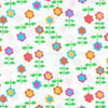 Kidz Flower Fabric White Timeless Treasures 1/2 Metre