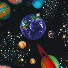 Space Fabric for Children by Timeless Treasures 1/2 Mtr