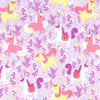 Unicorn Frolic Lilac Children's Fabric